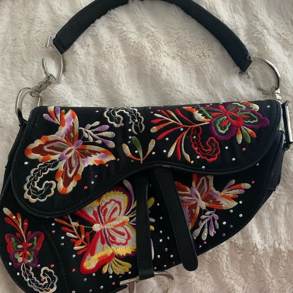 christian dior butterfly saddle bag